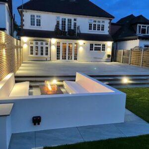 francesco landscaping and building client image of a beautiful clients house taken from the garden