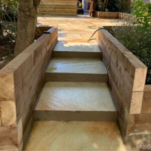 francesco landscaping and building client image of a paved pathway